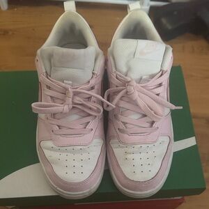 EUC Nike Pastel Pink and White Sneakers